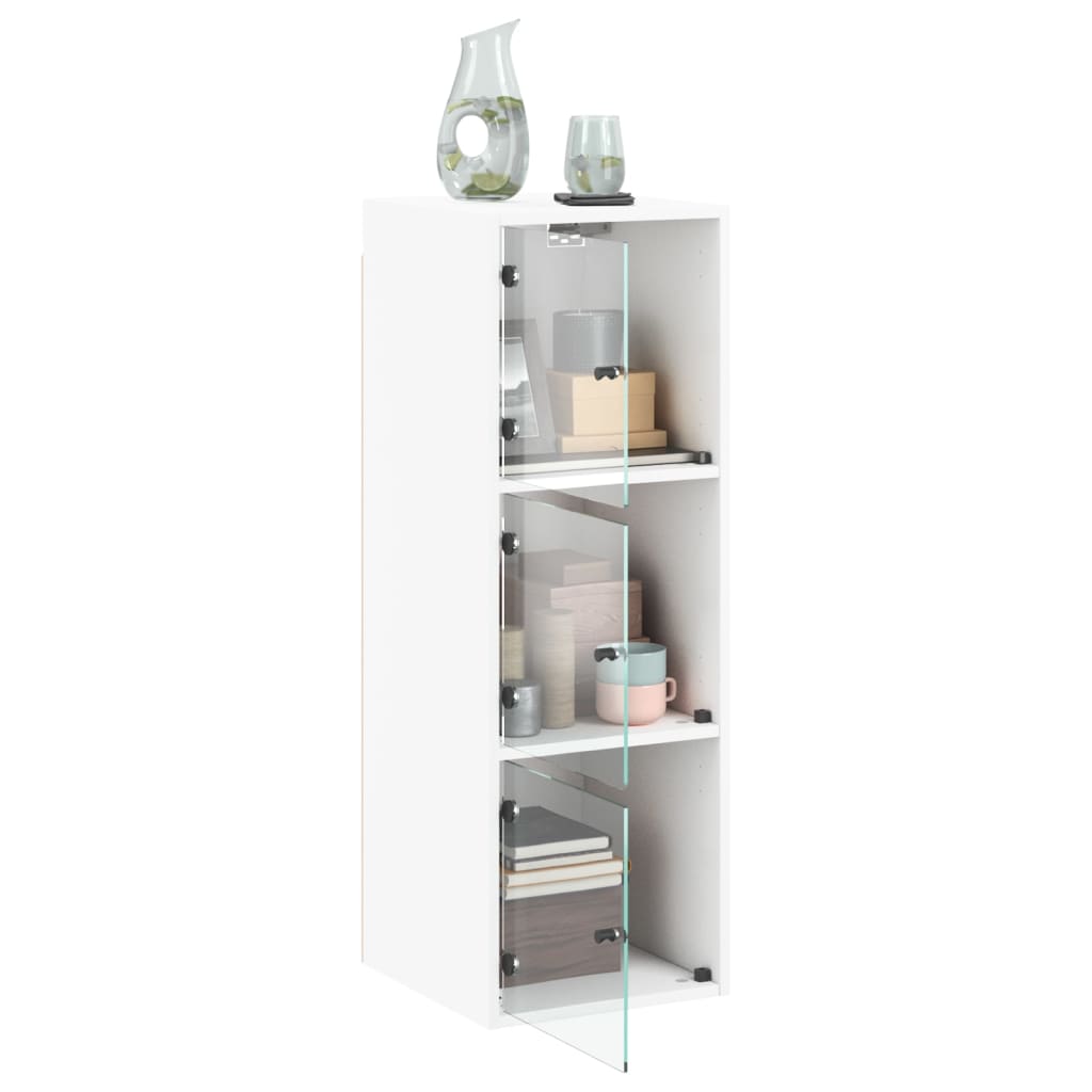 Armário de parede c/ portas de vidro 35x37x100 cm branco - Image 4