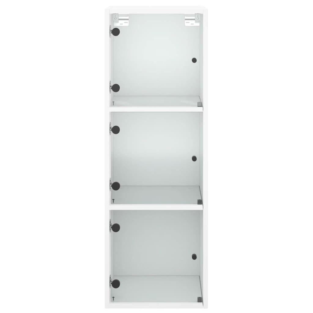 Armário de parede c/ portas de vidro 35x37x100 cm branco - Image 5