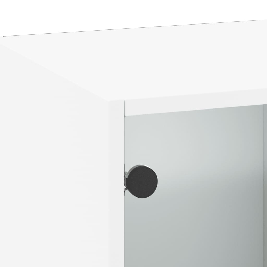 Armário de parede c/ portas de vidro 35x37x100 cm branco - Image 9