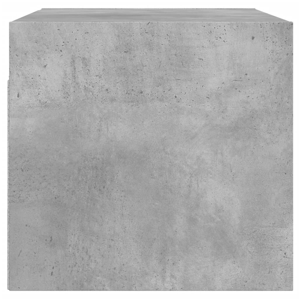 Armário parede c/ porta vidro 2 pcs 68,5x37x35 cm cinza cimento - Image 7