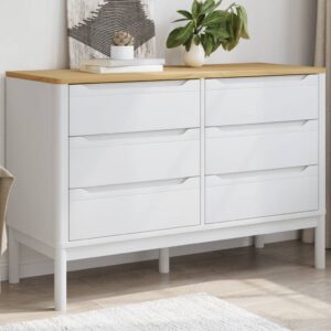 Cómoda FLORO madeira de pinho maciça branco