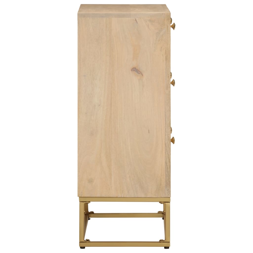 Cómoda 55x30x76 cm madeira de mangueira maciça e ferro - Image 4