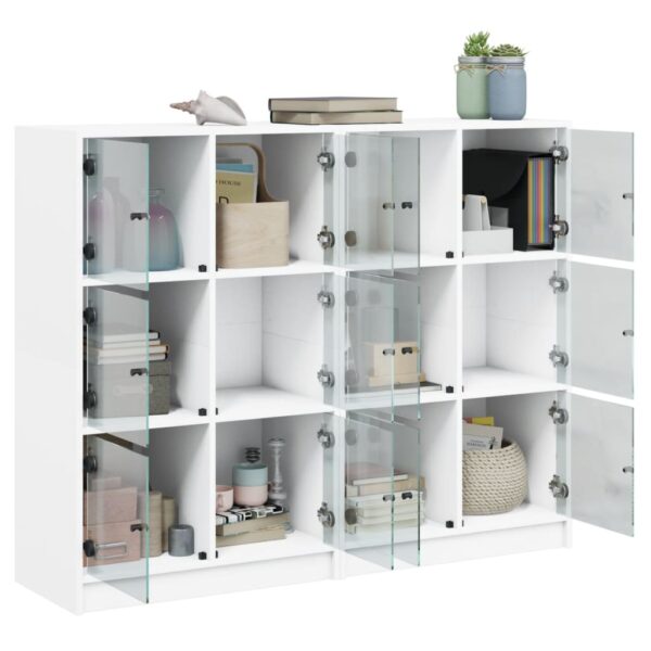 Estante c/ portas 136x37x109 cm derivados madeira branco - Image 3