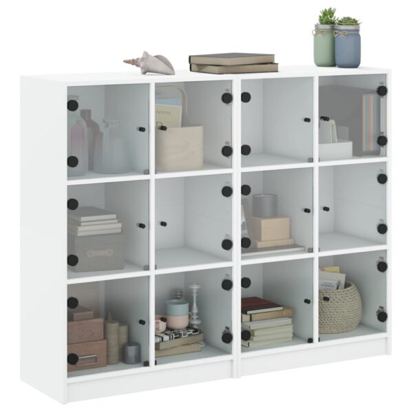 Estante c/ portas 136x37x109 cm derivados madeira branco - Image 4