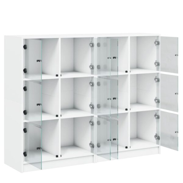 Estante c/ portas 136x37x109 cm derivados madeira branco - Image 5