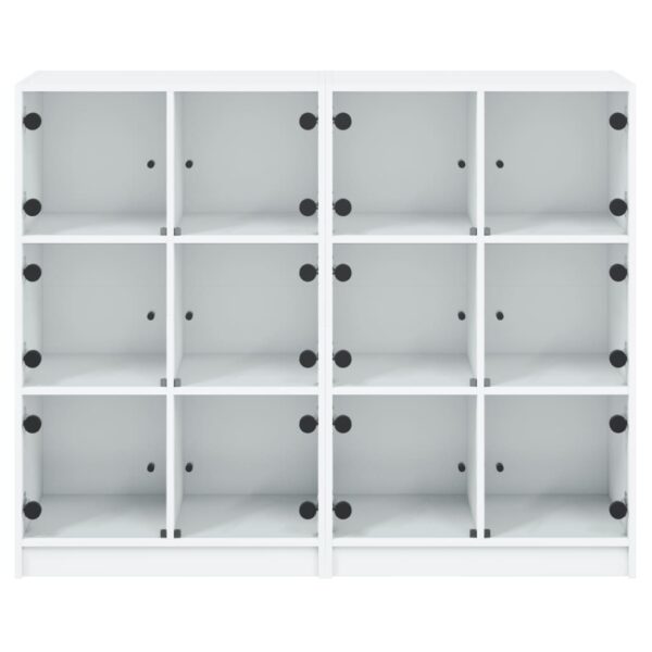 Estante c/ portas 136x37x109 cm derivados madeira branco - Image 6