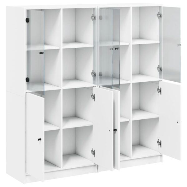 Estante c/ portas 136x37x142 cm derivados de madeira branco - Image 5