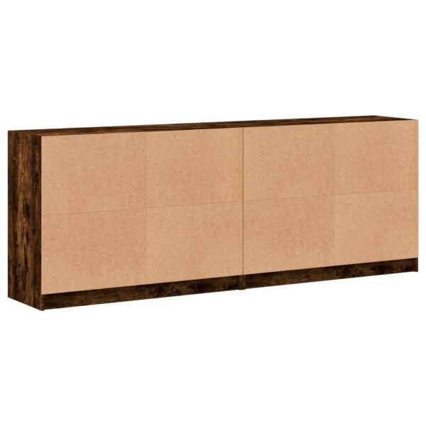Estante c/ portas 204x37x75 cm deriv. madeira carvalho fumado - Image 7