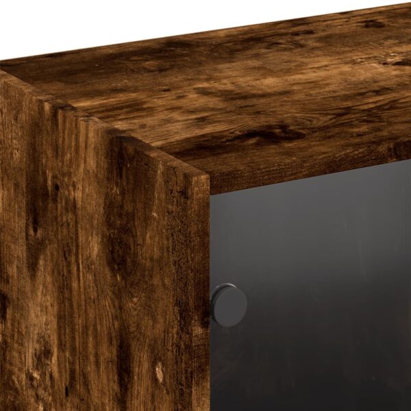 Estante c/ portas 204x37x75 cm deriv. madeira carvalho fumado - Image 8
