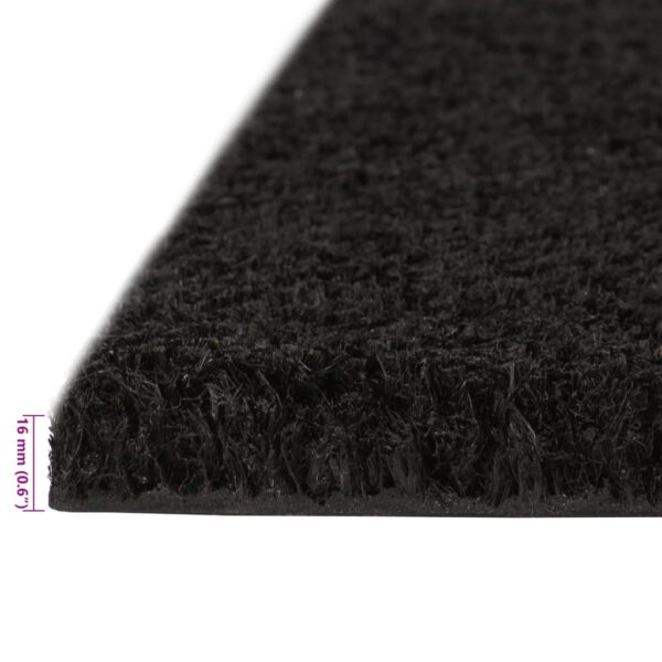 Tapete de porta 100x300 cm fibra de coco tufada preto - Image 6