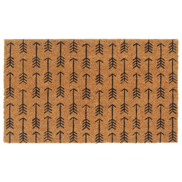 Tapete de porta 45x75 cm fibra de coco tufada natural