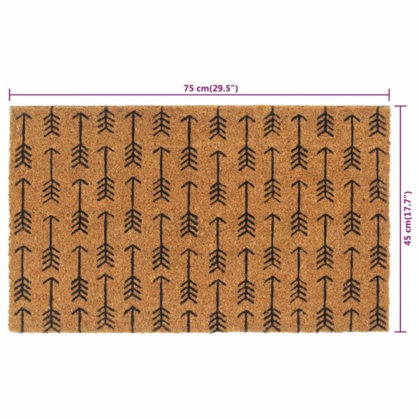Tapete de porta 45x75 cm fibra de coco tufada natural - Image 6