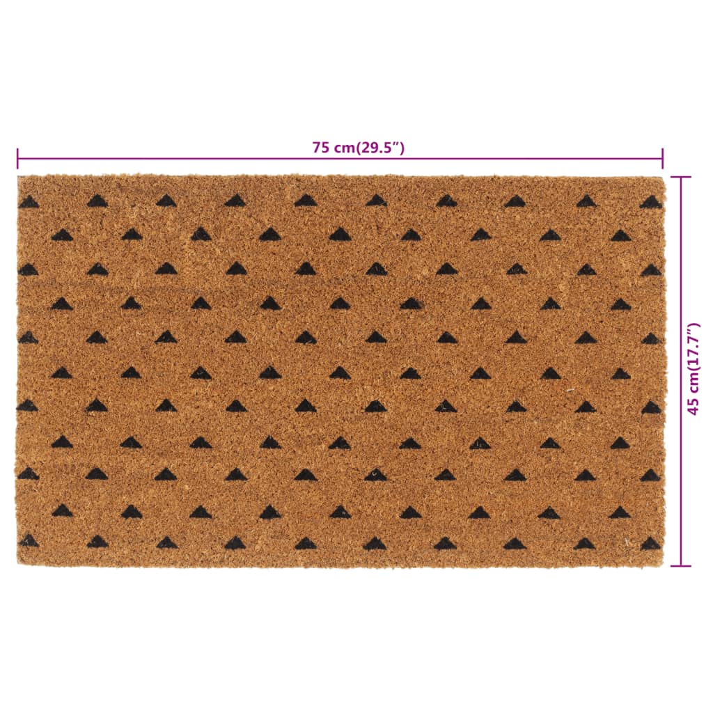 Tapete de porta 45x75 cm fibra de coco tufada natural - Image 6