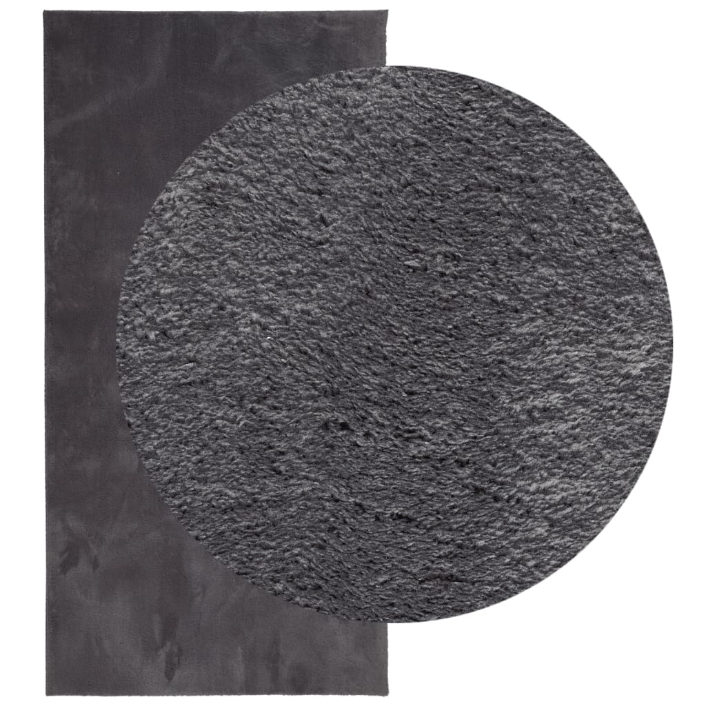 Tapete pelo curto macio e lavável HUARTE 100x200 cm antracite - Image 2