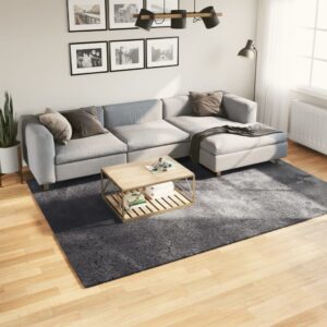 Tapete pelo curto macio e lavável HUARTE 200x280 cm antracite