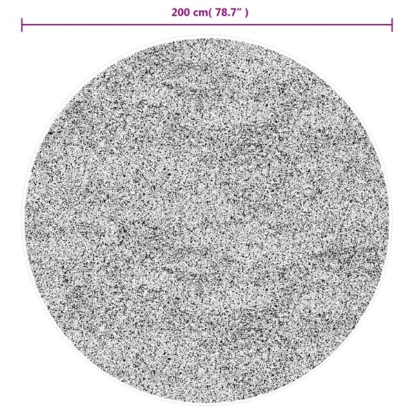 Tapete pelo curto macio e lavável HUARTE Ø 200 cm antracite - Image 9