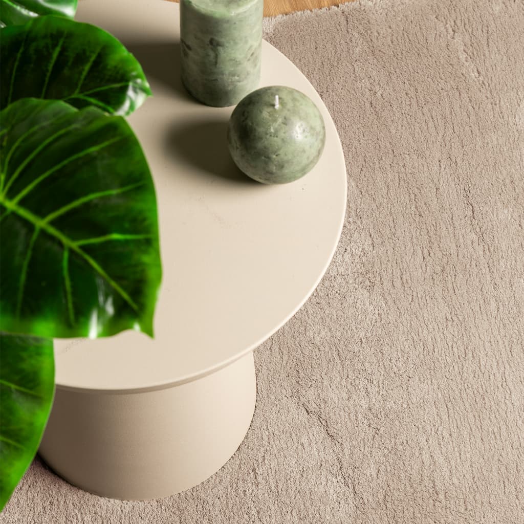 Tapete pelo curto macio e lavável HUARTE 120x170 cm cor areia - Image 6