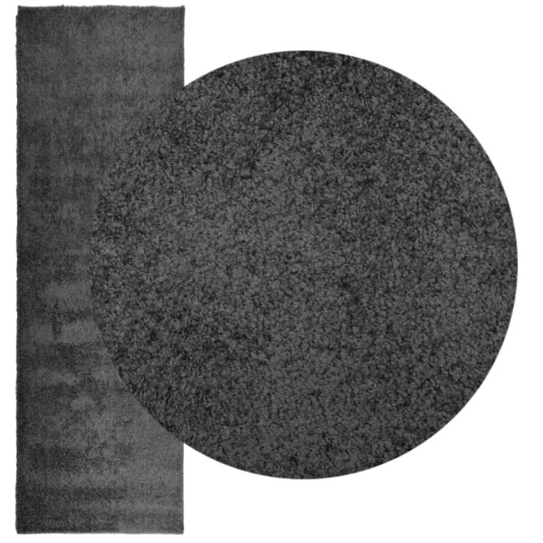 Tapete shaggy de pelo alto PAMPLONA 80x250 cm antracite - Image 2