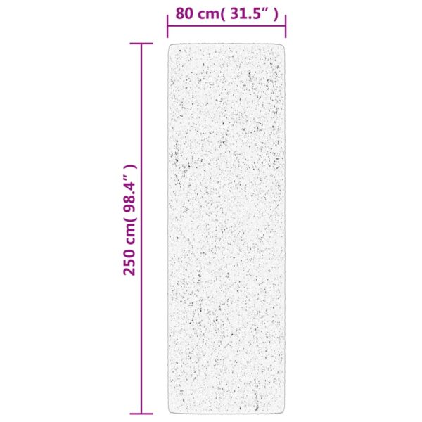 Tapete shaggy de pelo alto PAMPLONA 80x250 cm antracite - Image 9
