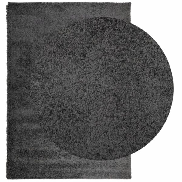 Tapete shaggy de pelo alto PAMPLONA 140x200 cm antracite - Image 2