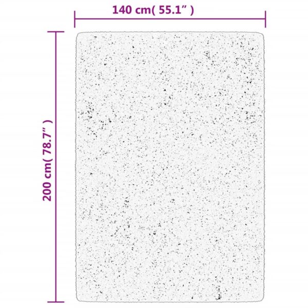 Tapete shaggy de pelo alto PAMPLONA 140x200 cm antracite - Image 9