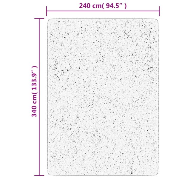 Tapete shaggy de pelo alto PAMPLONA 240x340 cm antracite - Image 9