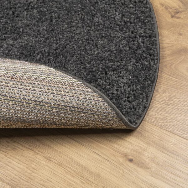 Tapete shaggy de pelo alto PAMPLONA Ø 240 cm antracite - Image 4