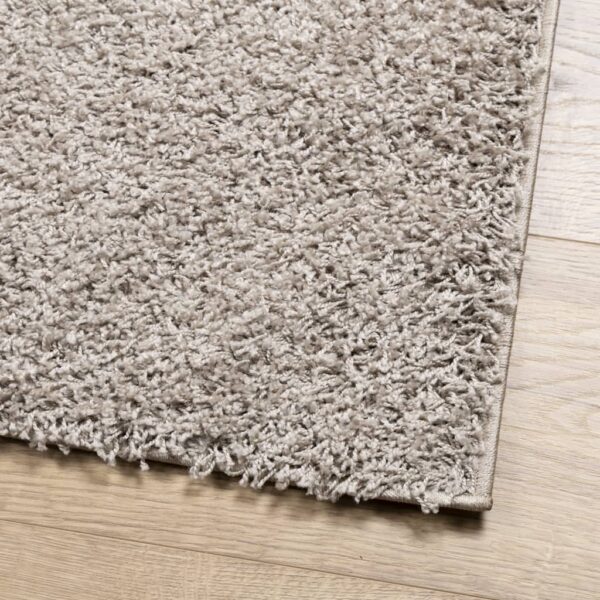 Tapete shaggy de pelo alto PAMPLONA 80x200 cm bege - Image 3