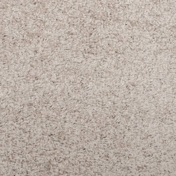 Tapete shaggy de pelo alto PAMPLONA 120x120 cm bege - Image 8
