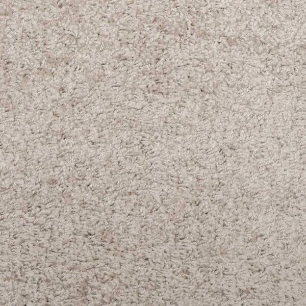 Tapete shaggy de pelo alto PAMPLONA 240x240 cm bege - Image 8