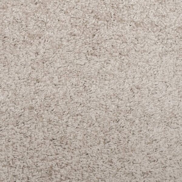 Tapete shaggy de pelo alto PAMPLONA Ø 100 cm bege - Image 8