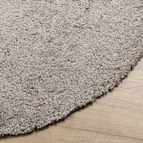 Tapete shaggy de pelo alto PAMPLONA Ø 280 cm bege - Image 3