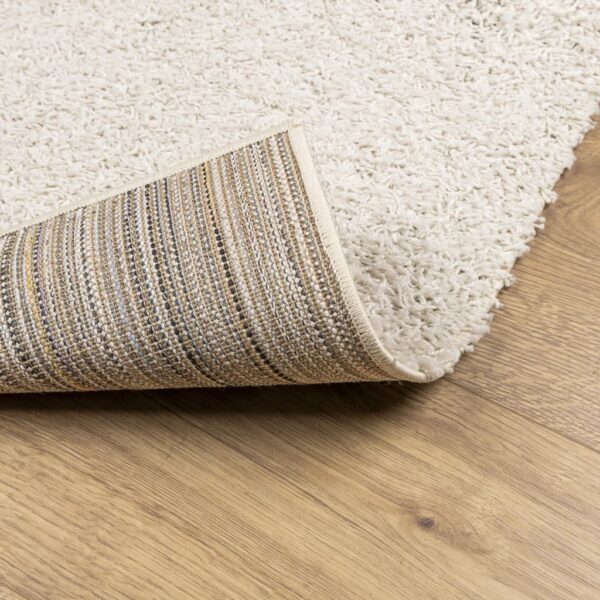 Tapete shaggy de pelo alto PAMPLONA 80x200 cm creme - Image 4