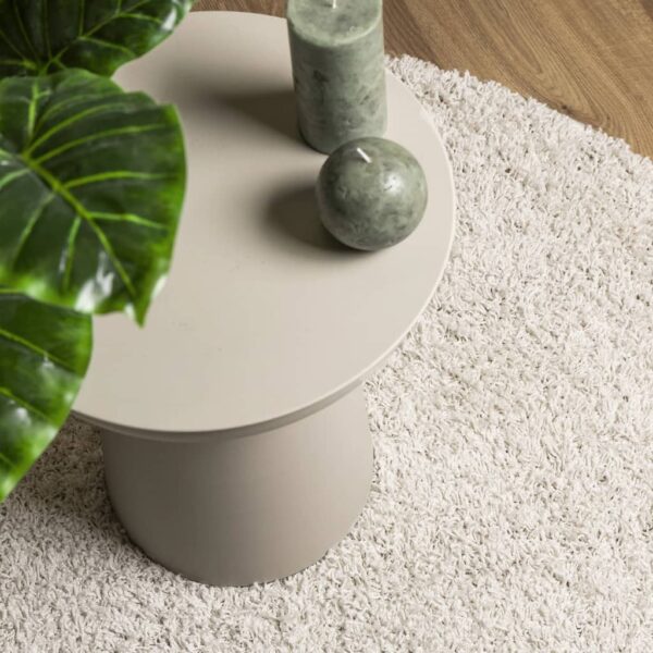 Tapete shaggy de pelo alto PAMPLONA 80x200 cm creme - Image 6