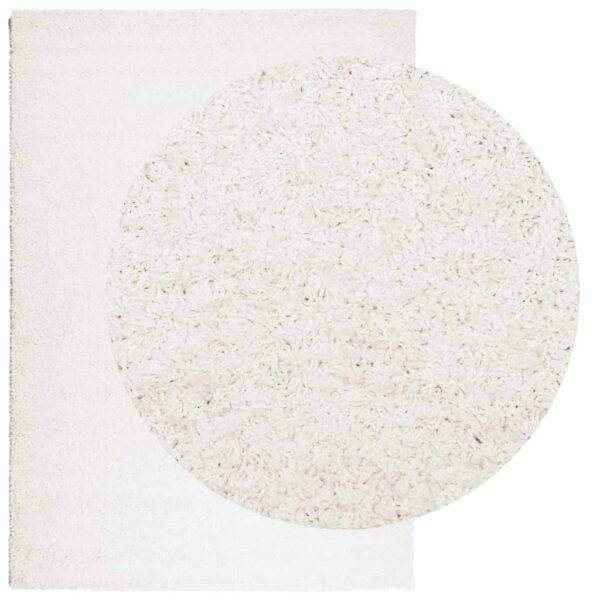 Tapete shaggy de pelo alto PAMPLONA 120x170 cm creme - Image 2