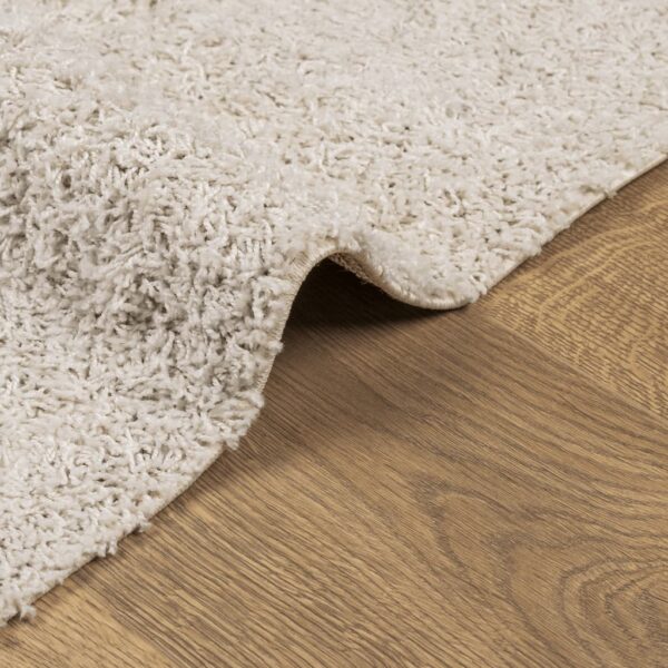 Tapete shaggy de pelo alto PAMPLONA 120x170 cm creme - Image 5
