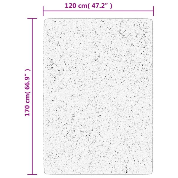 Tapete shaggy de pelo alto PAMPLONA 120x170 cm creme - Image 9