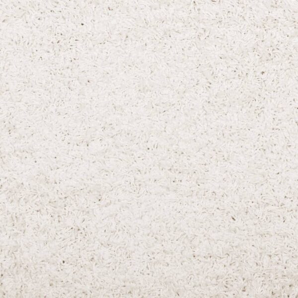 Tapete shaggy de pelo alto PAMPLONA Ø 100 cm creme - Image 8