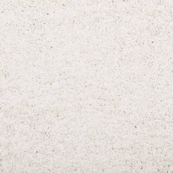 Tapete shaggy de pelo alto PAMPLONA Ø 120 cm creme - Image 8