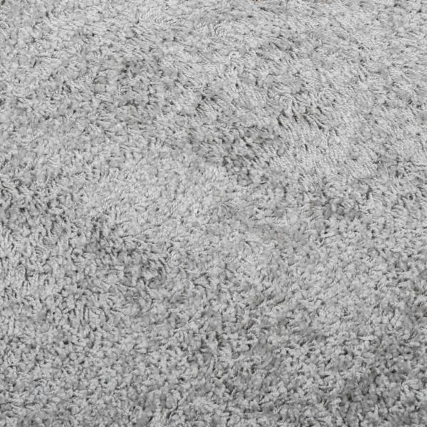 Tapete shaggy de pelo alto PAMPLONA Ø 80 cm cinzento - Image 8