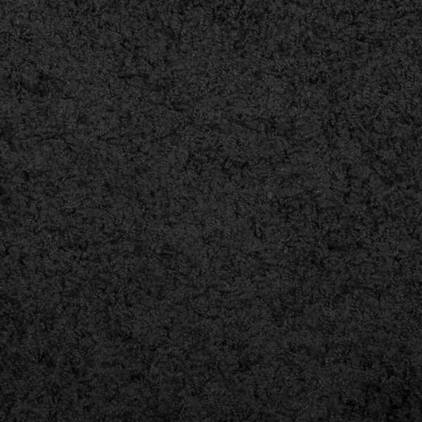 Tapete shaggy de pelo alto PAMPLONA 100x200 cm preto - Image 8
