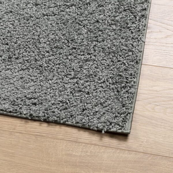 Tapete shaggy de pelo alto PAMPLONA 140x200 cm verde - Image 3