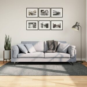 Tapete shaggy de pelo alto PAMPLONA 140x200 cm verde