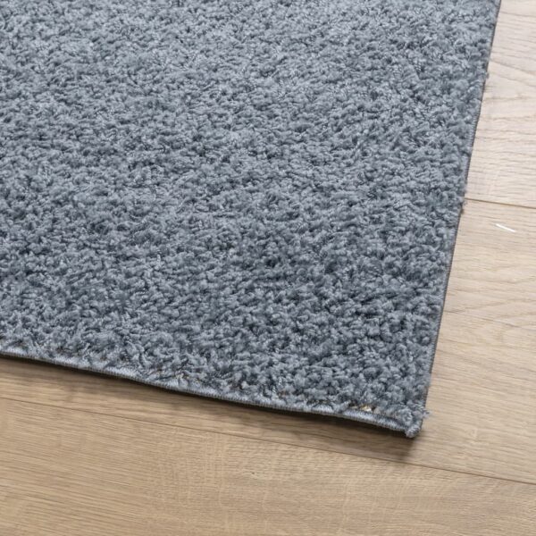 Tapete shaggy de pelo alto PAMPLONA 60x110 cm azul - Image 3