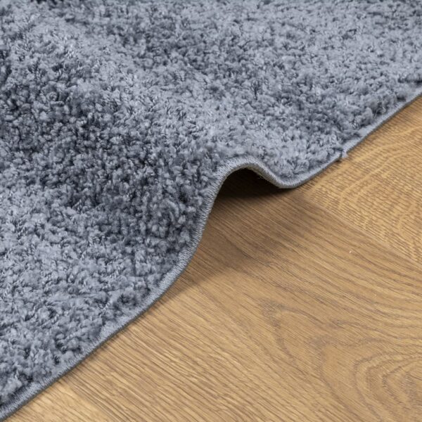 Tapete shaggy de pelo alto PAMPLONA 60x110 cm azul - Image 5