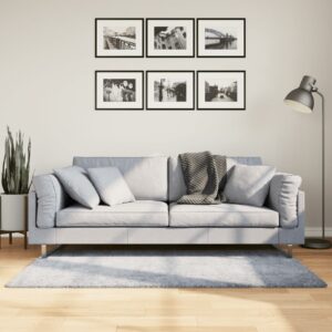 Tapete shaggy de pelo alto PAMPLONA 80x150 cm azul
