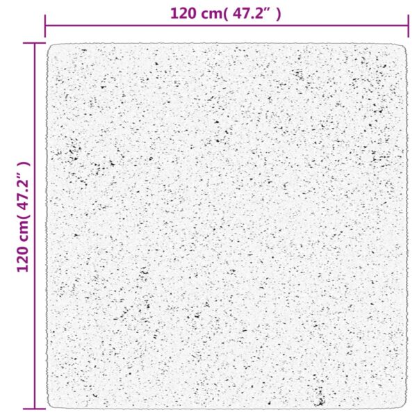 Tapete shaggy de pelo alto PAMPLONA 120x120 cm azul - Image 9
