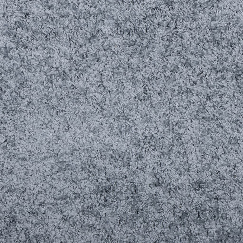 Tapete shaggy de pelo alto PAMPLONA 200x280 cm azul - Image 8