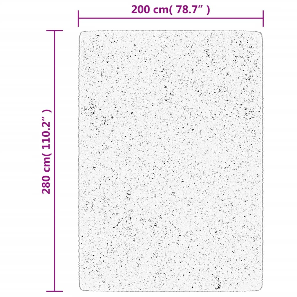 Tapete shaggy de pelo alto PAMPLONA 200x280 cm azul - Image 9