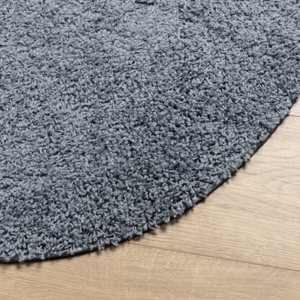Tapete shaggy de pelo alto PAMPLONA Ø 100 cm azul - Image 3